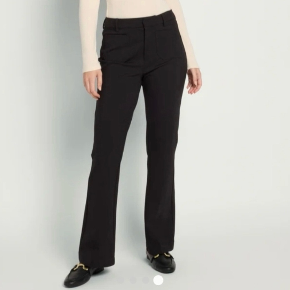 Liverpool Flare Ponte Trouser with Patch Pockets